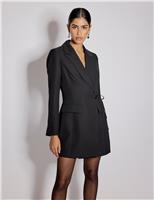 Tie Waist Mini Tailored Dress