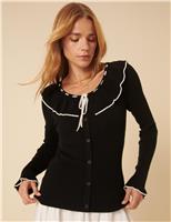 Collared Button Through Knitted Top