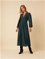 Pure Cotton Ditsy Floral Midi Tea Dress