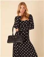 Polka Dot Sweetheart Neckline Midaxi Dress