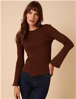 Cotton Rich Button Through Top