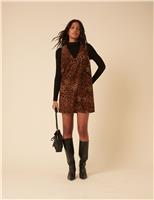 Leopard Print V-Neck Mini Dress