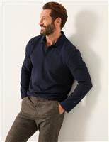 Pure Cotton Collared Sweatshirt