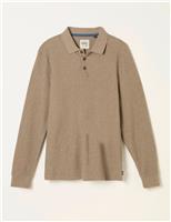 Pure Cotton Pique Long Sleeve Polo Shirt