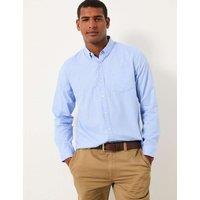 FatFace Regular Fit Pure Cotton Checked Oxford Shirt Blue