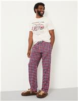 Pure Cotton Checked Pyjama Bottoms