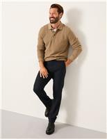 Regular Fit Wool Rich Trousers