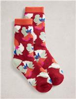 Floral Ankle High Socks