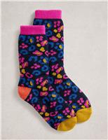 Leopard Camo Ankle High Socks