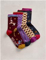 4pk Cotton Rich Circus Ankle Socks