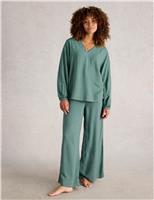 Cotton Rich Jacquard Pyjama Top