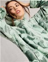 Printed Fleece Lounge Hoodie