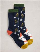 Christmas Dog Ankle High Socks
