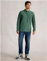 Pure Cotton Long Sleeve Polo Shirt