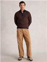 Merino Wool Rich Jacquard Funnel Neck Jumper