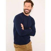 FatFace Cotton Rich Knitted Crew Neck Jumper Navy