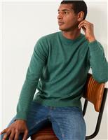 Cotton Rich Knitted Crew Neck Jumper