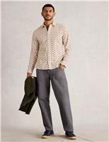 Regular Fit Cotton Rich Fan Print Shirt