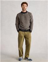Lambswool Rich Herringbone Crew Neck Jumper