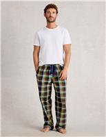Pure Cotton Checked Pyjama Bottoms