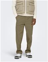 Loose Fit Corduroy Elasticated Waist Trousers