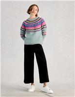Fair Isle Crew Neck Jumper with Wool