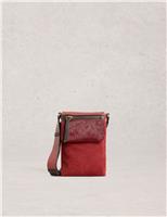 Leather Zip Detail Cross Body Phone Bag