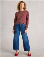 Merino Wool Blend Striped Crew Neck Jumper