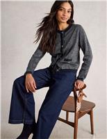 Cotton Rich Sparkle Crew Neck Cardigan