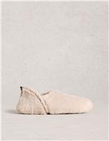 Borg Faux Fur Lined Round Toe Slippers