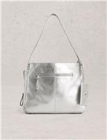 Leather Metallic Tote Bag