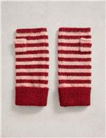 Striped Cuffed Fingerless Gloves