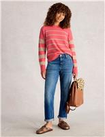 Pure Cashmere Striped Crew Neck Jumper
