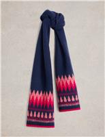 Wool Rich Knitted Fair Isle Scarf