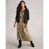 White Stuff Pure Cotton Sparkle Textured Cardigan Black