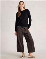 Merino Wool Blend Tipped Detail Jumper