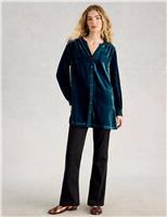 Velvet Button Through Tunic