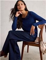 Sparkly Embellished Scoop Neck Top