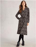 Cotton Modal Blend Jersey Geometric Shirt Dress