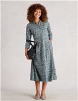 Jersey Printed Midi Shirt Dress