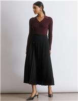 Pleated Midi Skirt