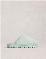 Faux Fur Cleated Mule Slippers