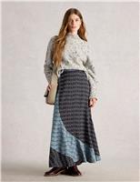 Printed Maxi A-Line Skirt