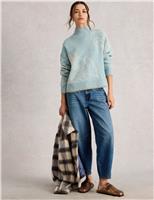 Wool Rich Floral Funnel Neck Jumper
