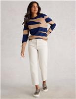 Merino Wool Blend Abstract Jumper