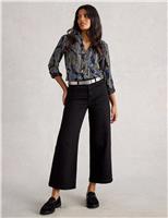 Pure Cotton Jersey Leaf Print Collared Shirt