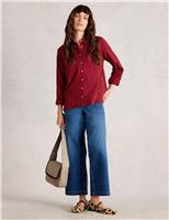 Pure Cotton Embroidered Collared Shirt