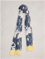 Wool Blend Tree Print Scarf
