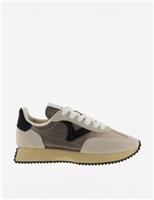 Cosmos Leather & Nylon Metallic Trainers