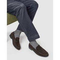 Jones Bootmaker Leather Slip-On Loafers Dark Brown